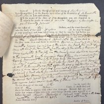 William Smith and Joseph Fabyan Writ of Attachment